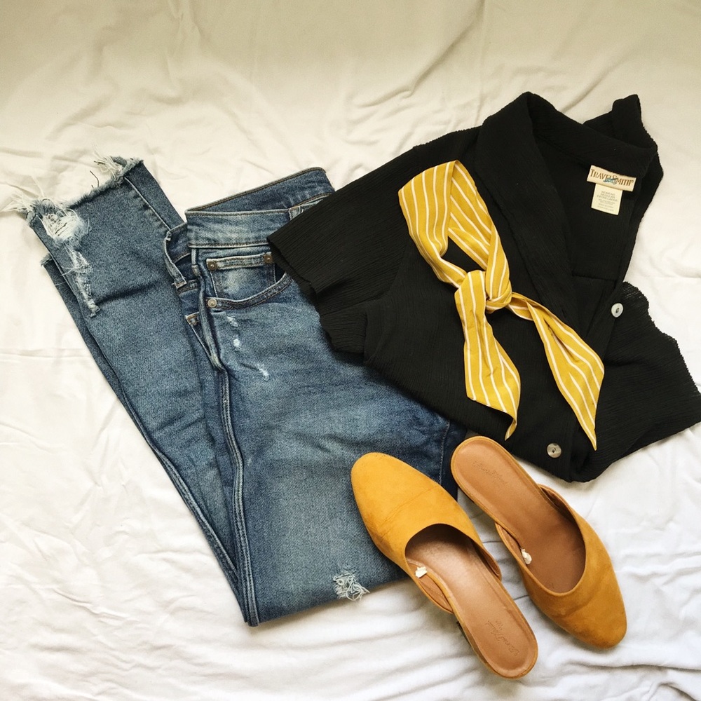 GAP Distressed Slim Straight Jeans